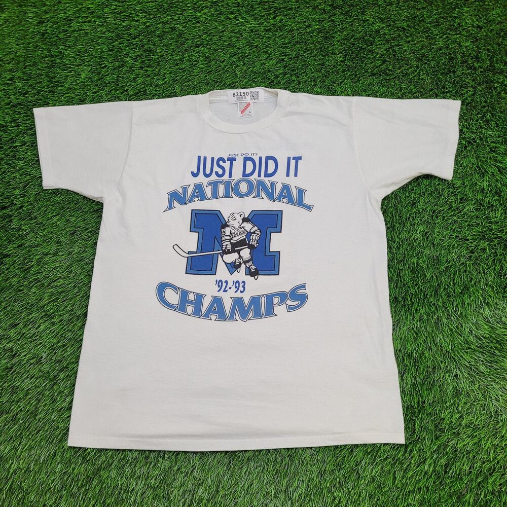Vintage 1993 JERZEES Shirt M/L 21x27 National Championship